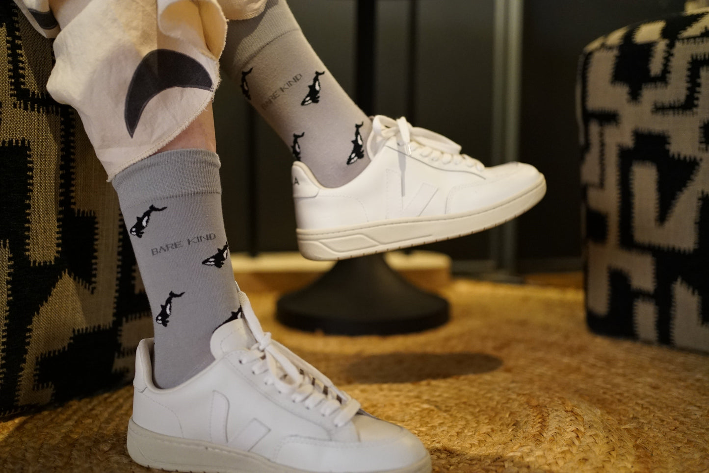 Save the Orca Small Motif Socks Socks Bare Kind