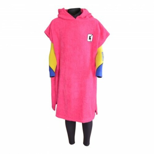 Hooded Towel Changing Robe Poncho Kids - Circle One Circle One Surf Pink