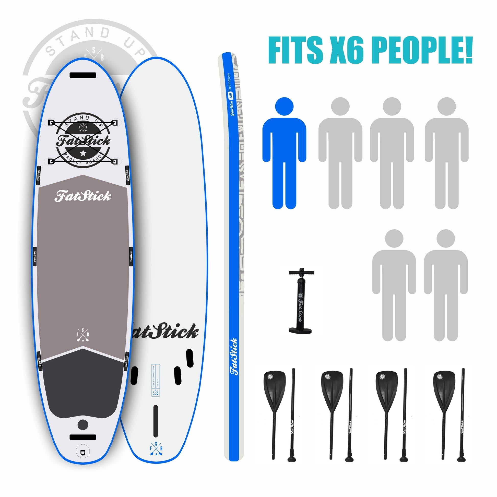 XL Giant FatStick Paddle Board Package | Fleet | Hire SUPs FatStick Boards