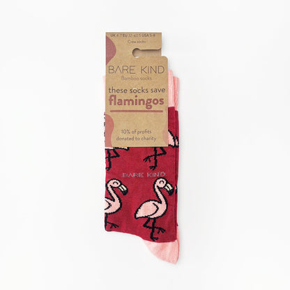 Save the Flamingos Bamboo Socks Socks Bare Kind