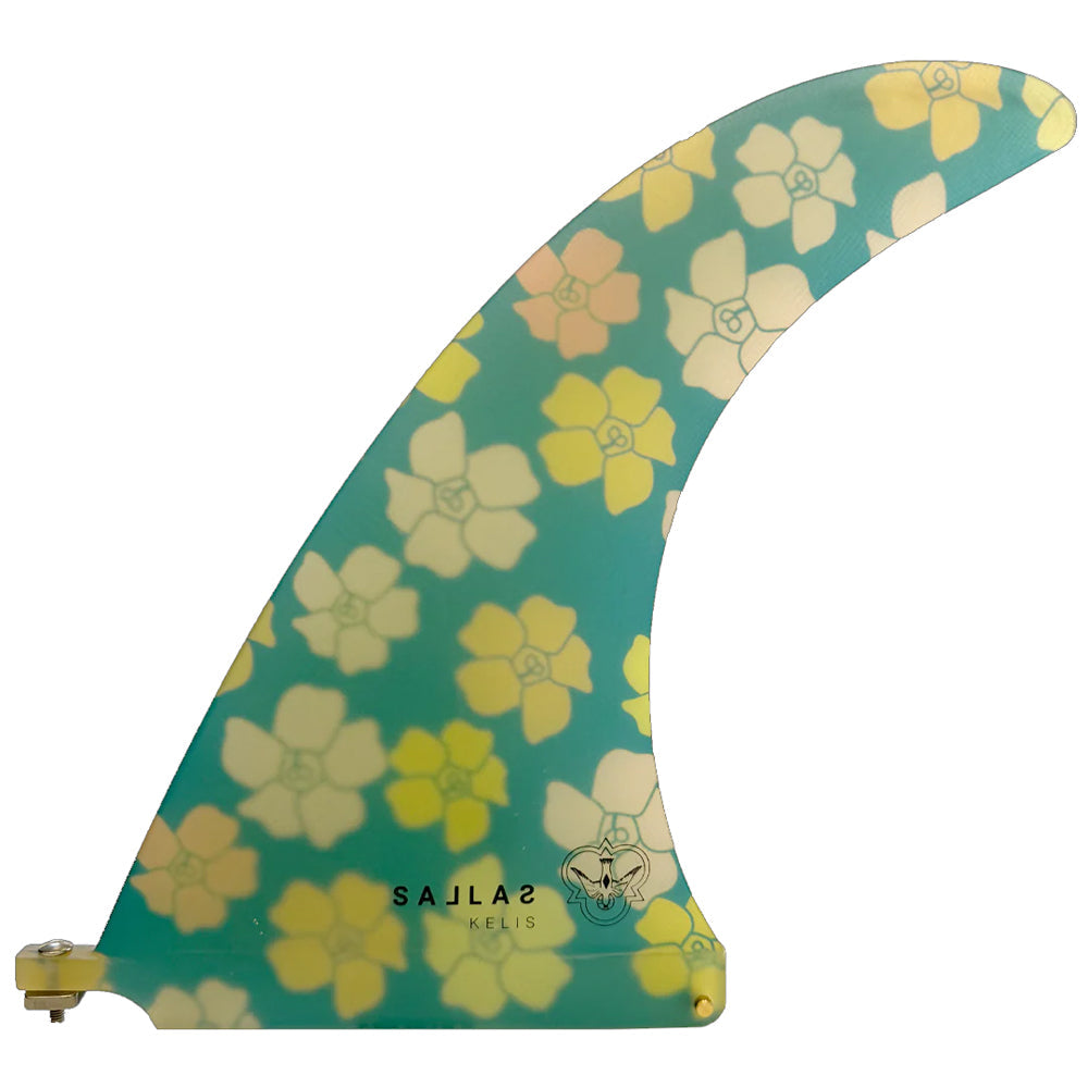 Flying Diamonds - Kai Sallas - Kelis Kaleopa'a - Blue Flower Single Fin Flying Diamonds