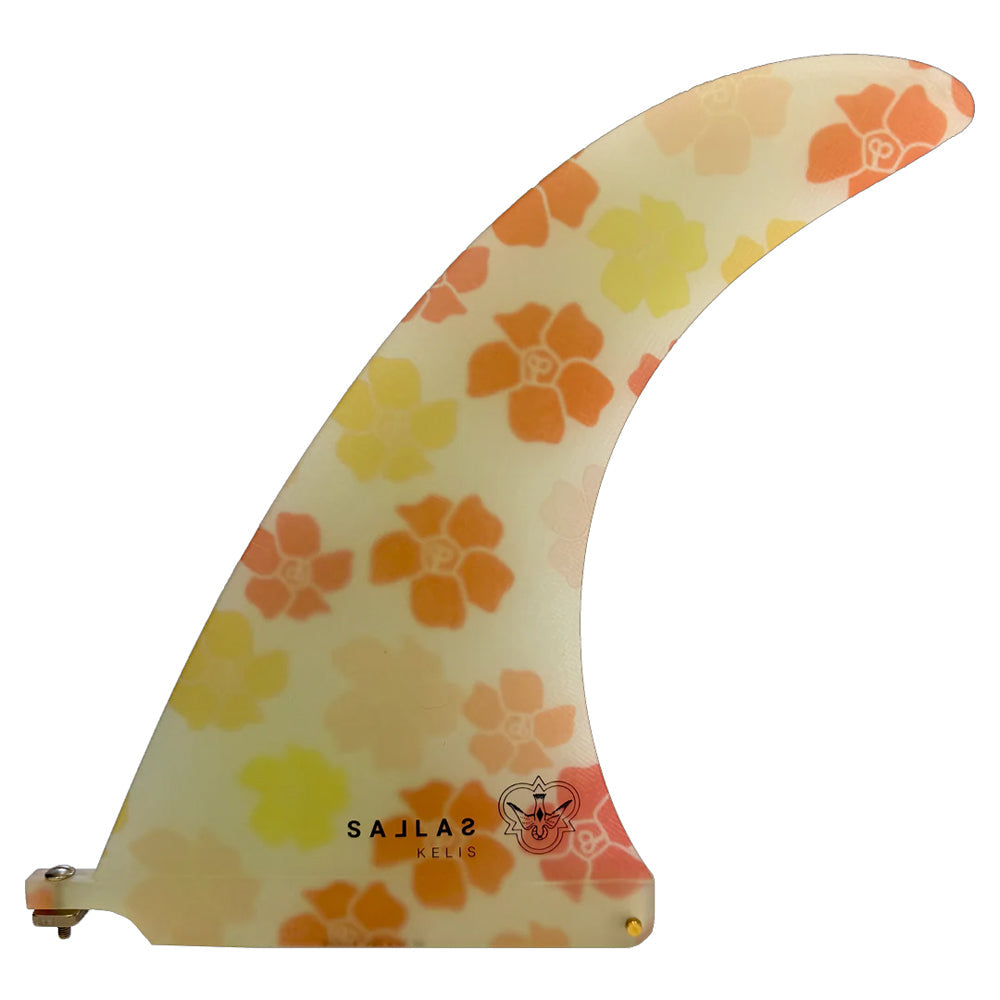 Flying Diamonds - Kai Sallas - Kelis Kaleopa'a - Yellow Flower Single Fin Flying Diamonds Yellow Flower 8.5"