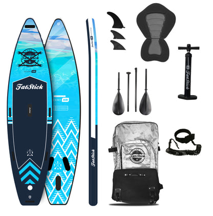 FatStick 12'6 Inflatable Touring Paddle Board SUP Package | With Seat SUPs FatStick Boards