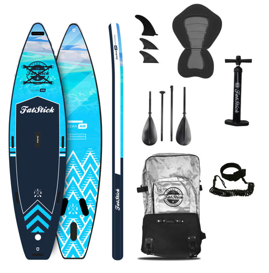 FatStick 12'6 Inflatable Touring Paddle Board SUP Package | With Seat SUPs FatStick Boards
