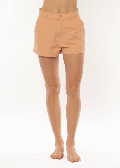 Sisstrevolution Cresent Bay Woven Short ladies shorts Sisstrevolution Apricot Crush XS