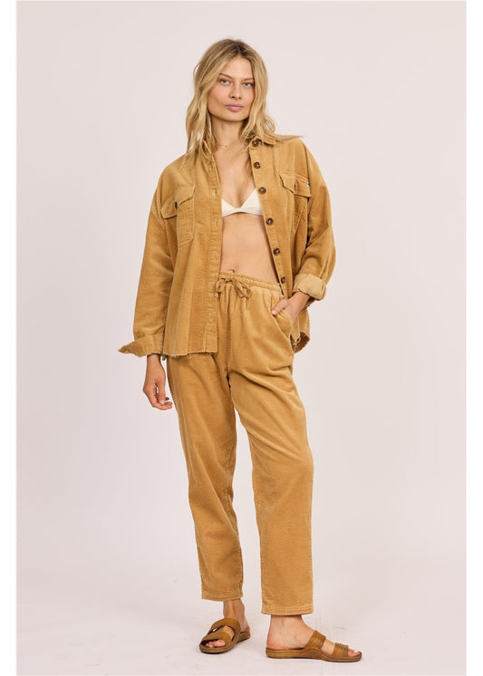 Sisstr After Hours Cord Shacket ladies jacket Sisstrevolution rattan XS