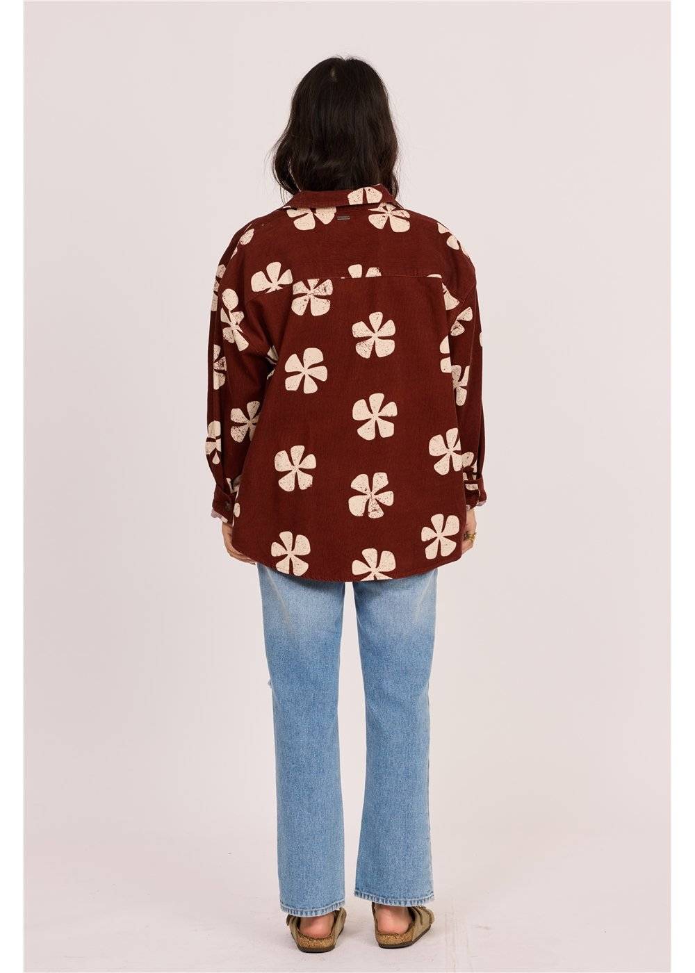 Sisstrevolution Lush Palms Woven ladies blouse Sisstrevolution