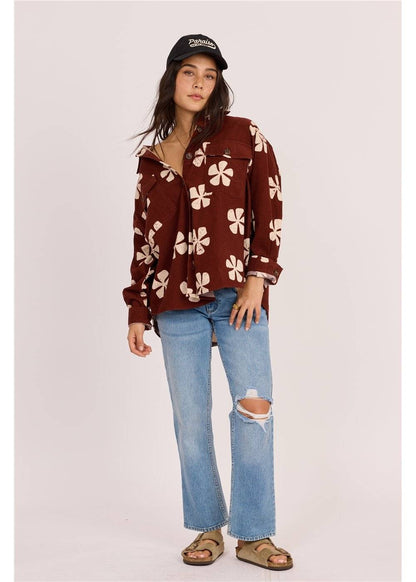 Sisstrevolution Lush Palms Woven ladies blouse Sisstrevolution