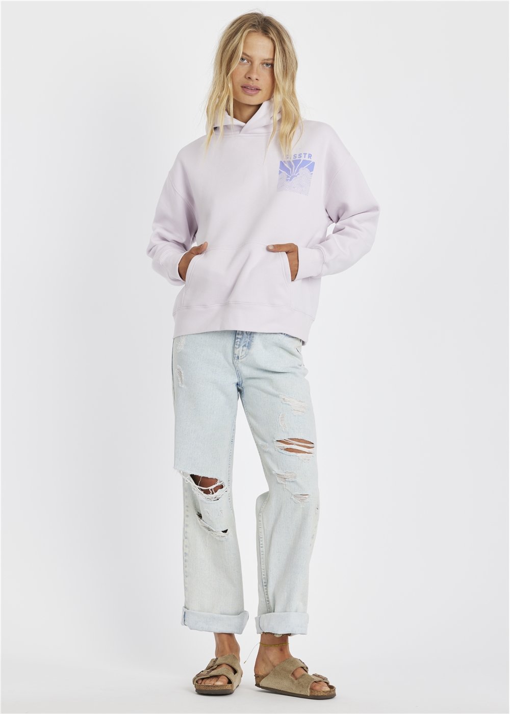 Sisstr Surf Long Sleeve Fleece Hoodie ladies hood Sisstr
