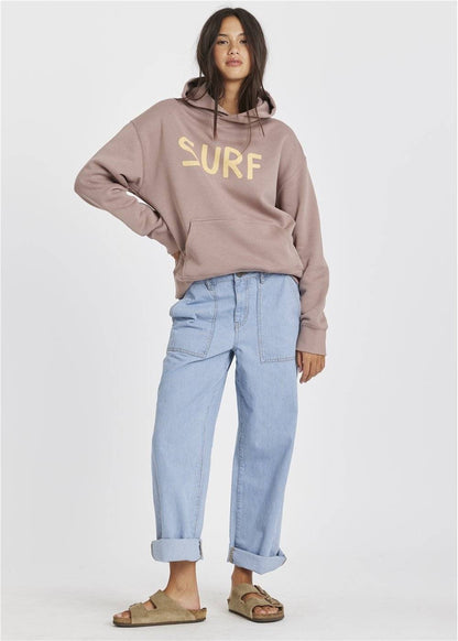 Sisstr Surf Long Sleeve Fleece Hoodie ladies hood Sisstr sweet clay L