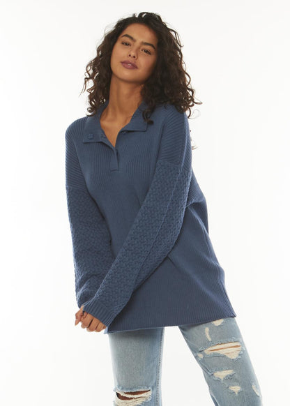 Sisstrevolution Flint Ls Sweater ladies sweater Sisstrevolution blue fog S
