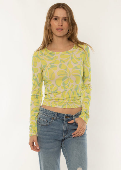 Sisstrevolution Skyscape LS Knit ladies top Sisstrevolution Palm Lime XS