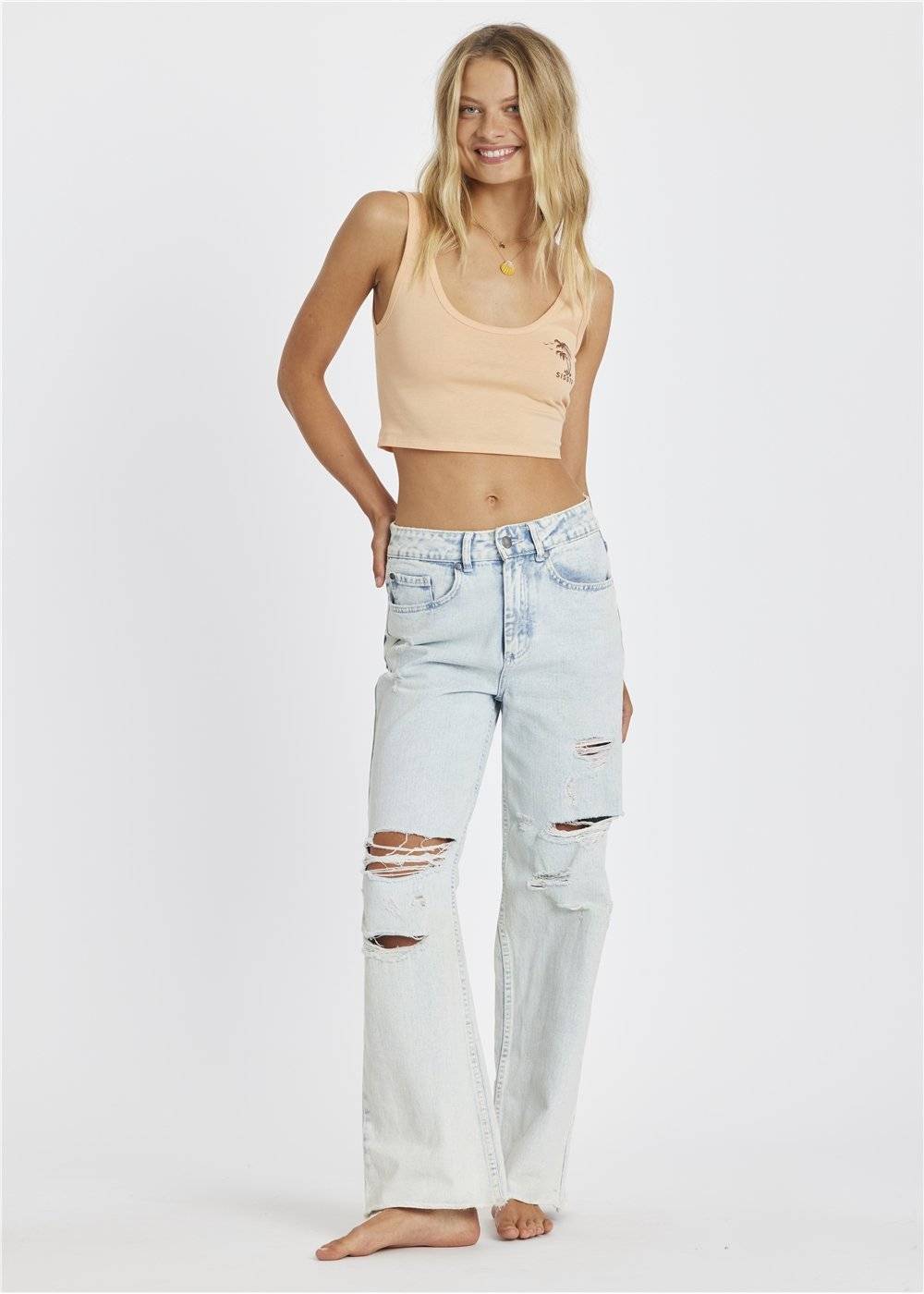 Sisstr Sunkissed Knit Tank ladies vest Sisstrevolution Sunset XS