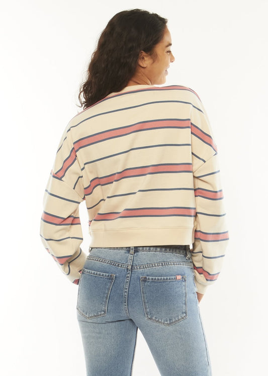 Sisstrevolution Golden Rays LS Fleece ladies crew Sisstrevolution