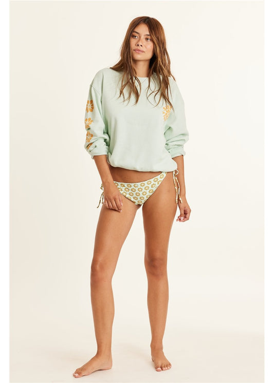 Sisstrevolution Lucia Long Sleeve Fleece Crew ladies crew Sisstrevolution Sea Mint S