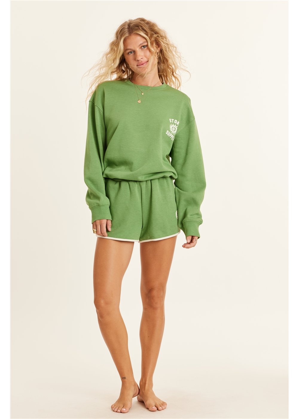 Sisstrevolution Lucia Long Sleeve Fleece Crew ladies crew Sisstrevolution