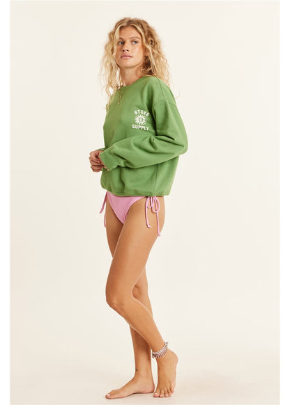 Sisstrevolution Lucia Long Sleeve Fleece Crew ladies crew Sisstrevolution