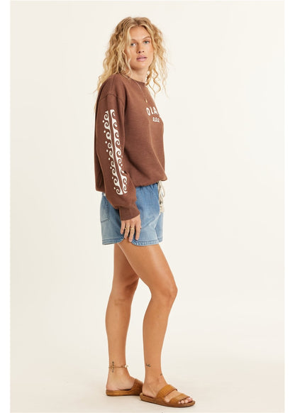 Sisstrevolution Lucia Long Sleeve Fleece Crew ladies crew Sisstrevolution
