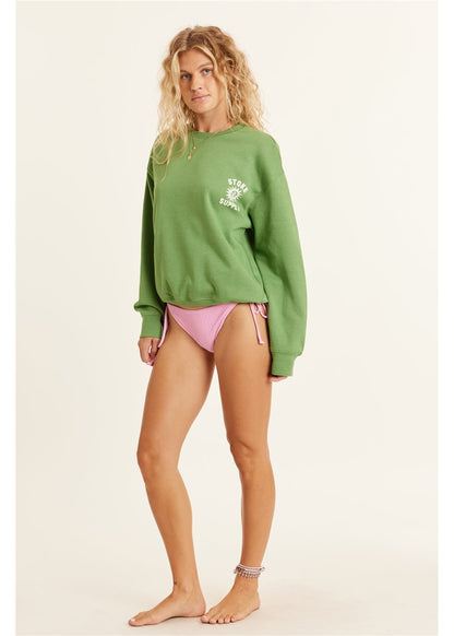 Sisstrevolution Lucia Long Sleeve Fleece Crew ladies crew Sisstrevolution Palm S