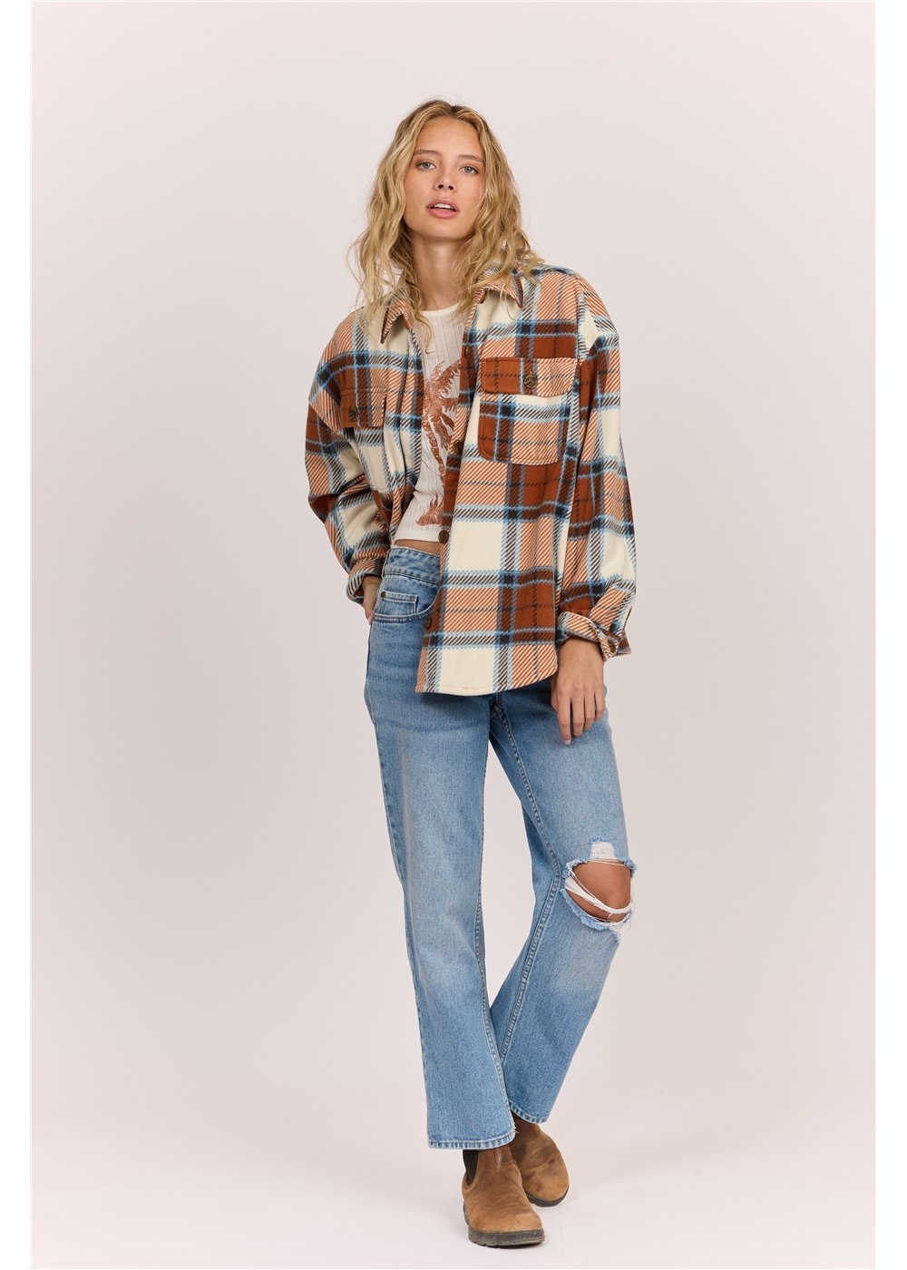 Sisstrevolution Washed Ashore Fleece ladies jacket Sisstrevolution Terracotta S