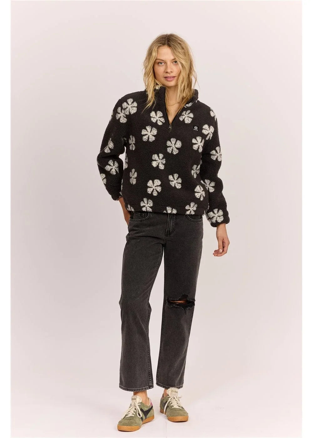 Sisstrevolution Smooth Sherpa Fleece ladies jacket Sisstrevolution vintage black S