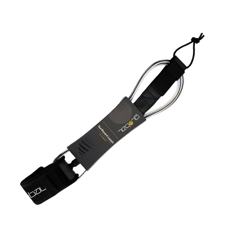 Global Surfboard Leash 8'0 Surf Leash Global Black