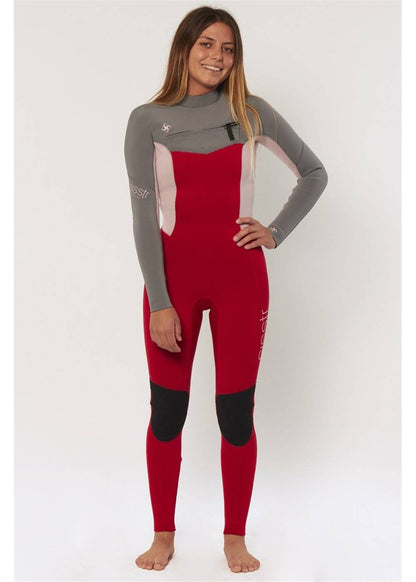Sisstrevolution 7 Seas 3/2 Chest Full Wetsuit ladies wetsuits Sisstrevolution Red UK6