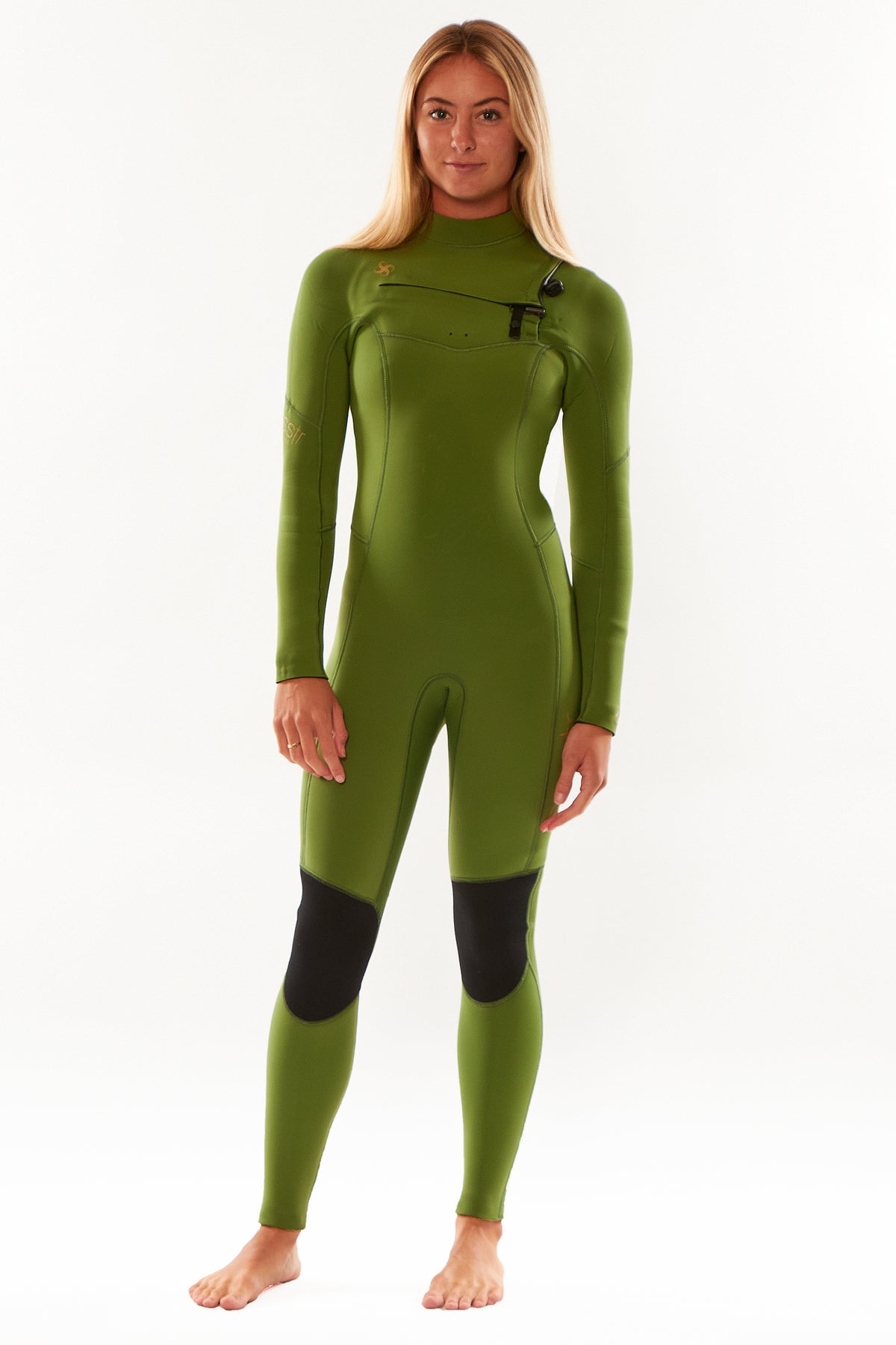 SISSTR 7 Seas 5/4 Chest Zip Wetsuit ladies wetsuits Sisstr Green UK4