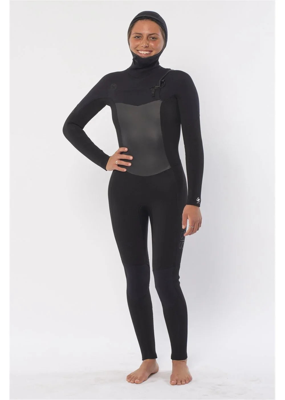 Sisstr 7 seas 5/4 Hooded Chest Zip Wetsuit ladies wetsuits Sisstr Black UK4