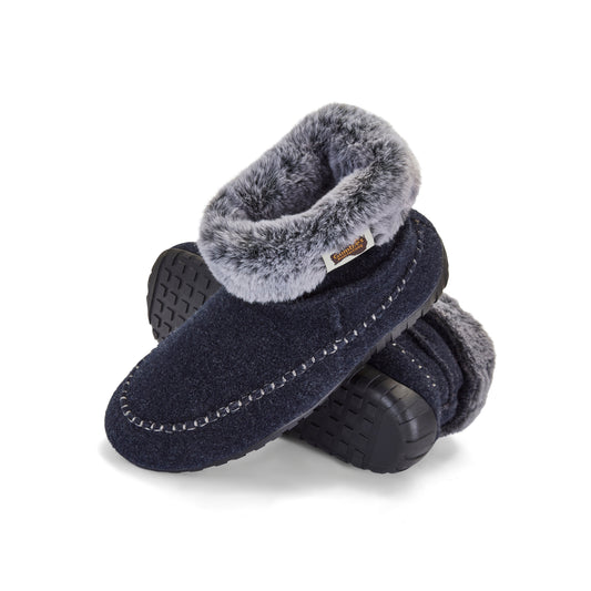 Ossa High - Women's - Navy & Grey Ossa High Slippers Gumbies