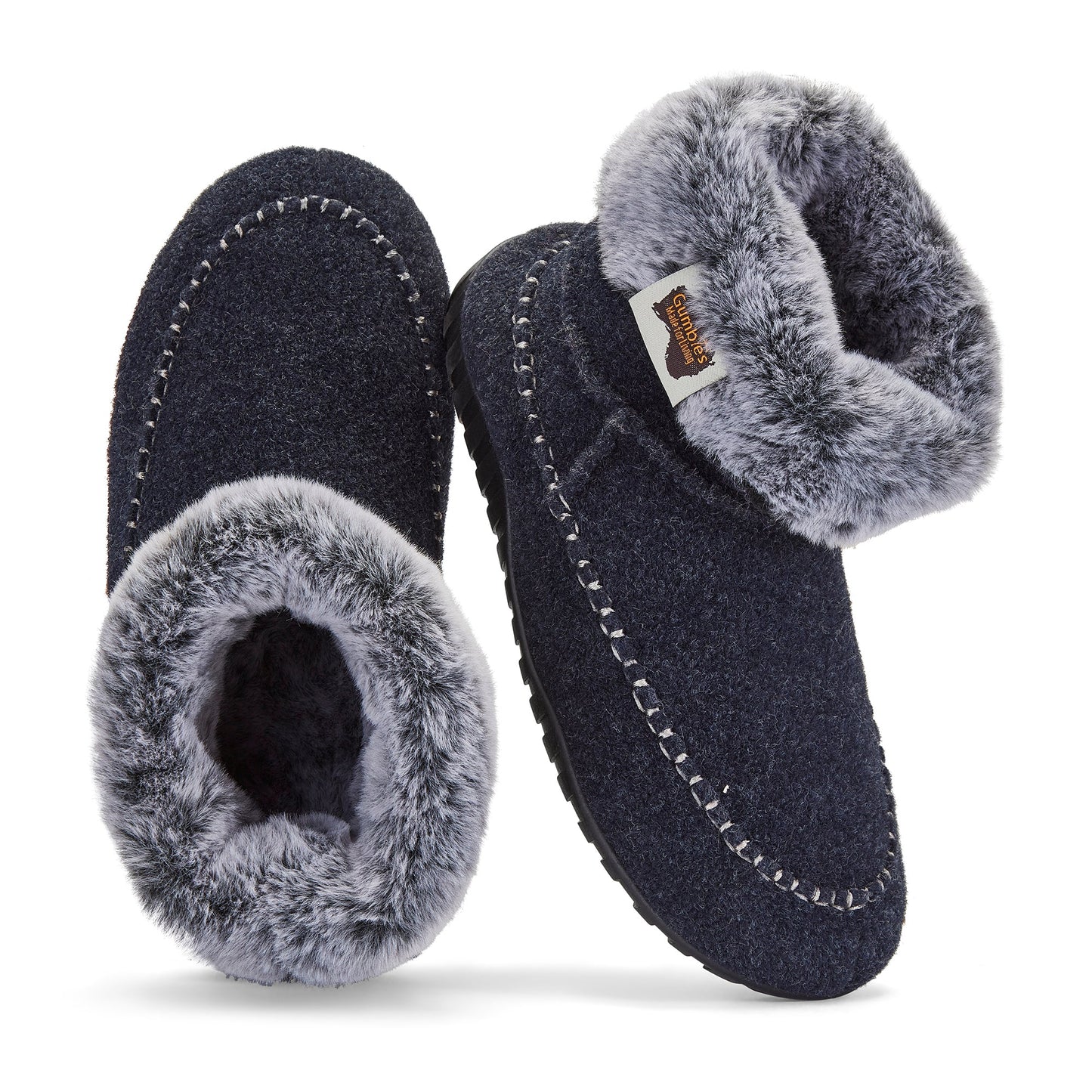 Ossa High - Men's - Navy & Grey Ossa High Slippers Gumbies