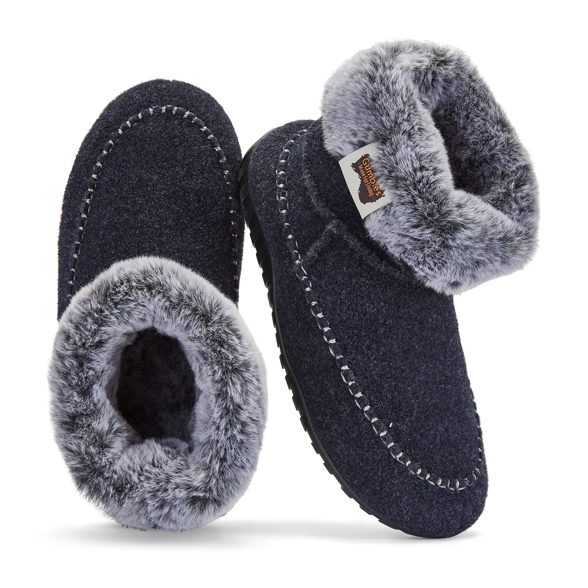 Ossa High - Men's - Navy & Grey Ossa High Slippers Gumbies