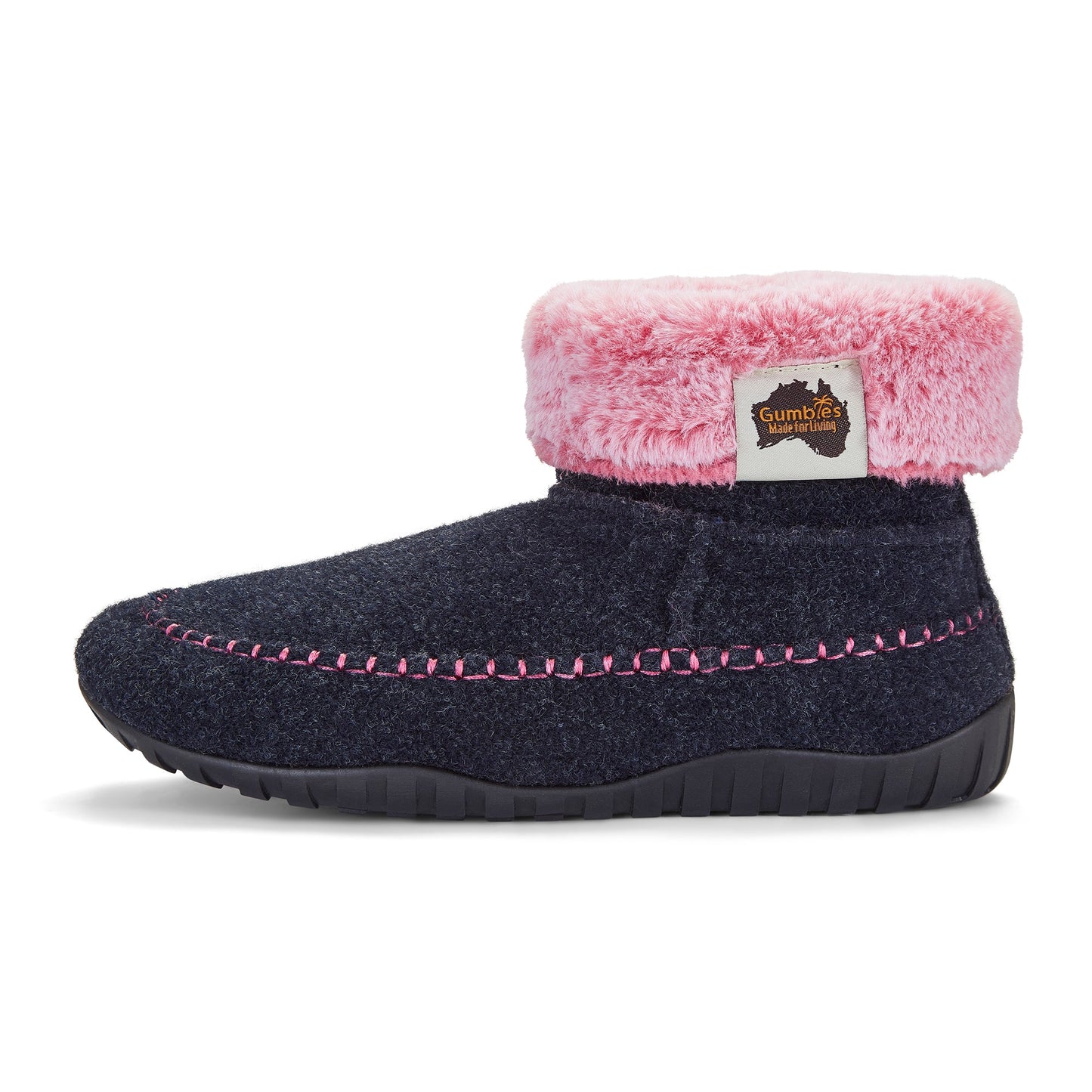 Ossa High - Women's - Navy & Pink Ossa High Slippers Gumbies