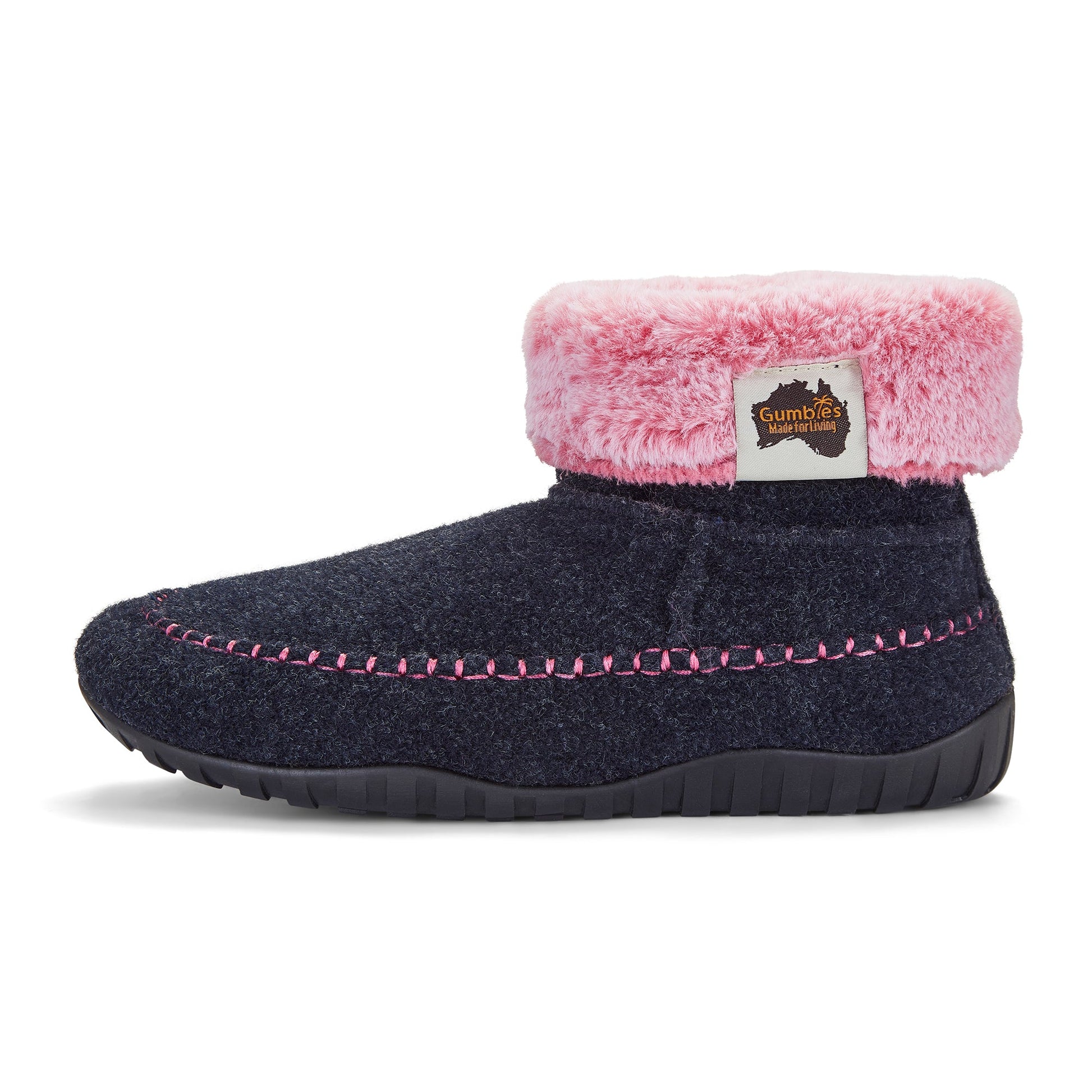 Ossa High - Women's - Navy & Pink Ossa High Slippers Gumbies