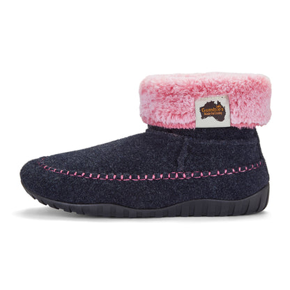 Ossa High - Women's - Navy & Pink Ossa High Slippers Gumbies