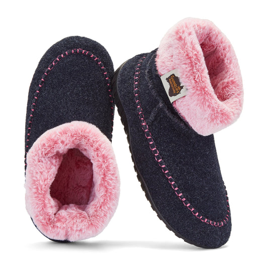 Ossa High - Women's - Navy & Pink Ossa High Slippers Gumbies