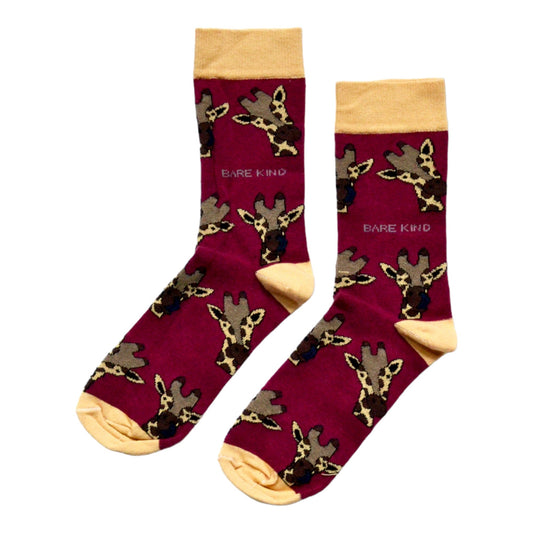 Save the Giraffes Bamboo Socks Socks Bare Kind