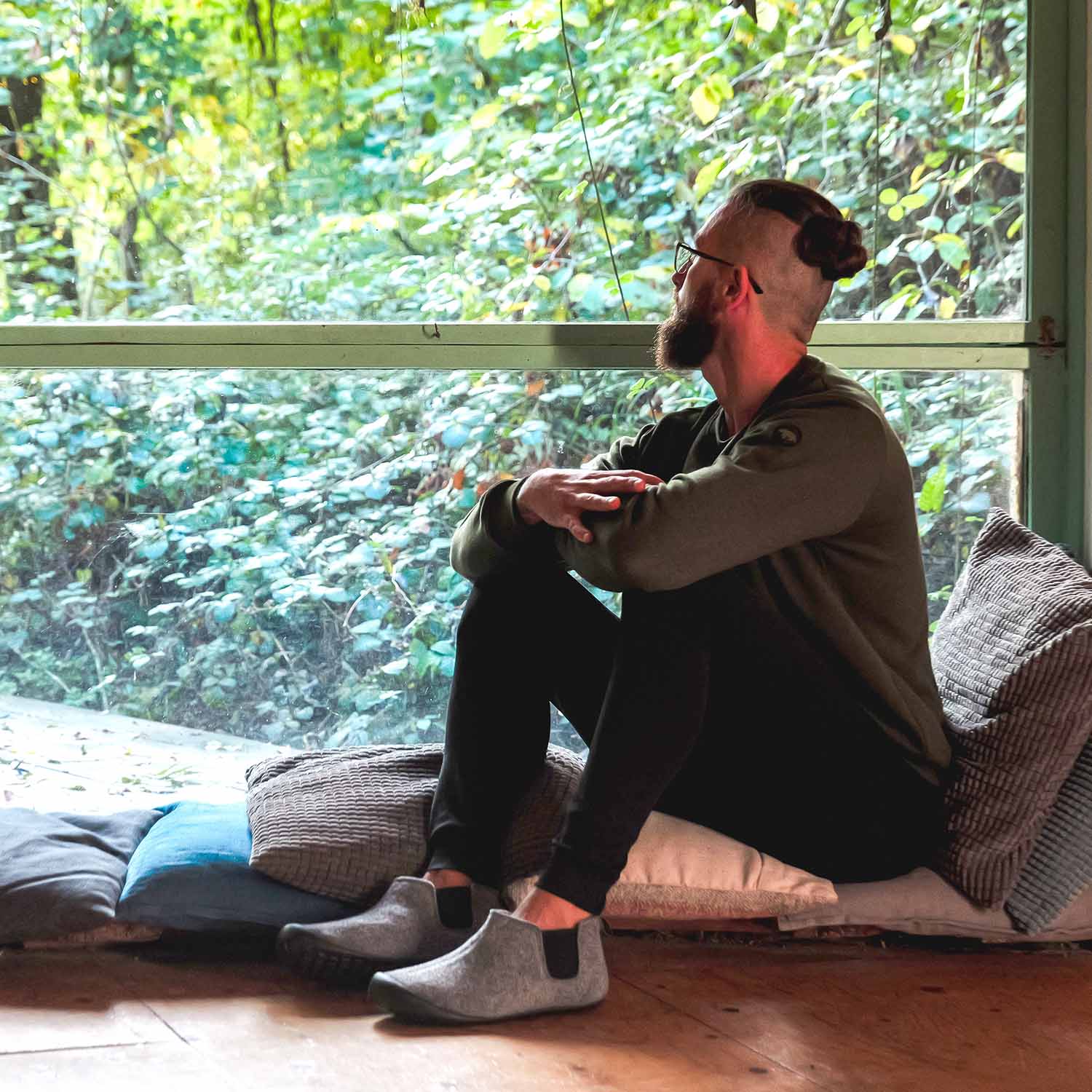 Brumby - Men's - Grey & Charcoal Brumby Slippers Gumbies