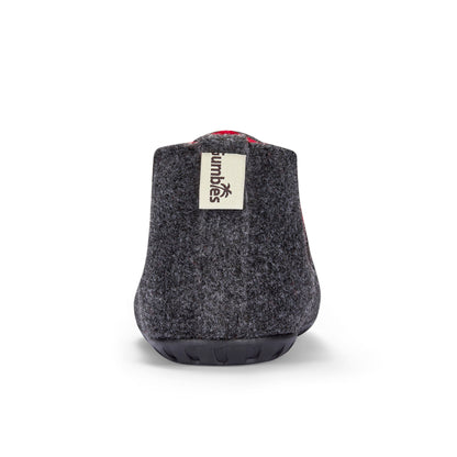 Brumby - Women's - Charcoal & Red Brumby Slippers Gumbies