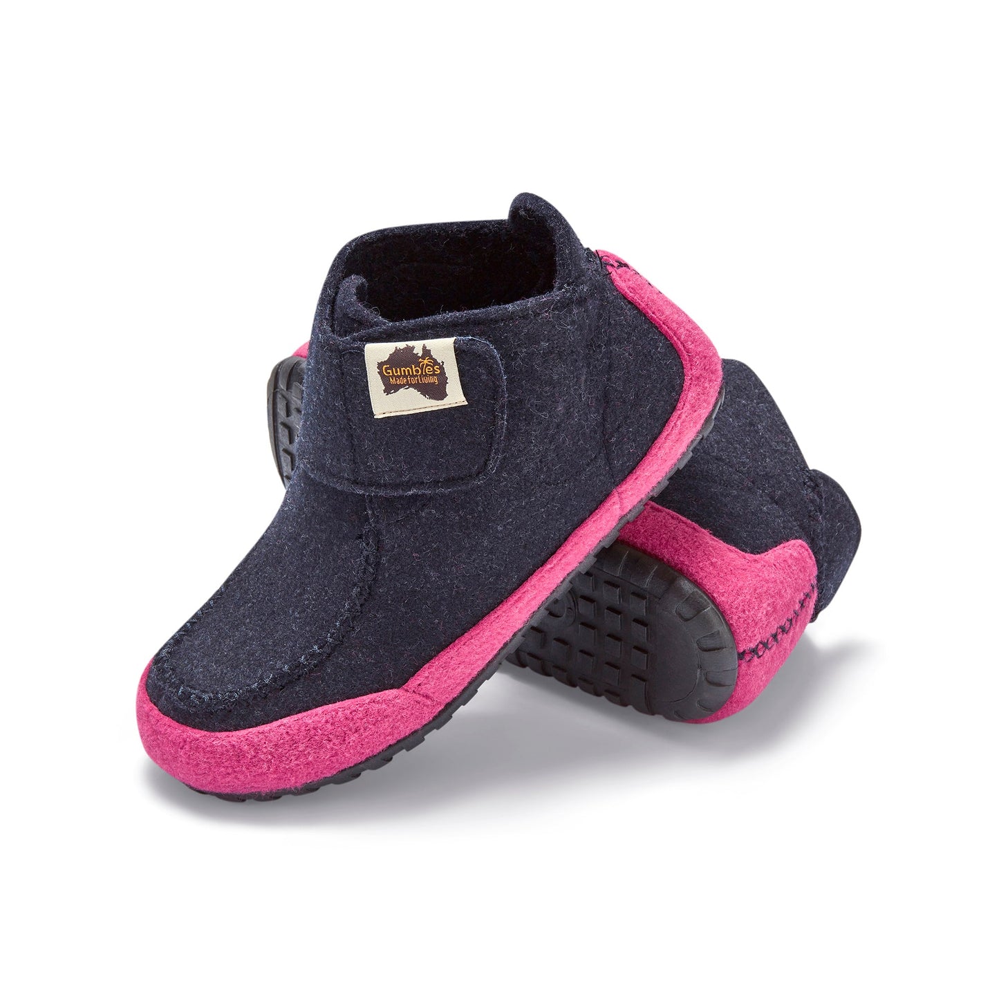 Quokka - Women's - Navy & Pink Quokka Slippers Gumbies