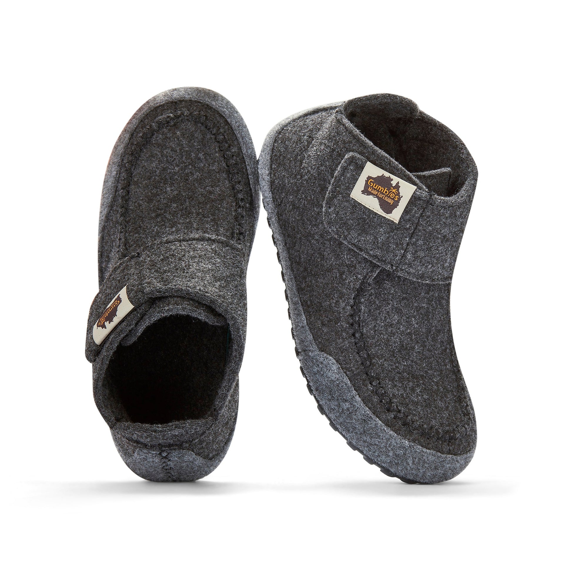 Quokka - Men's - Charcoal & Grey Quokka Slippers Gumbies