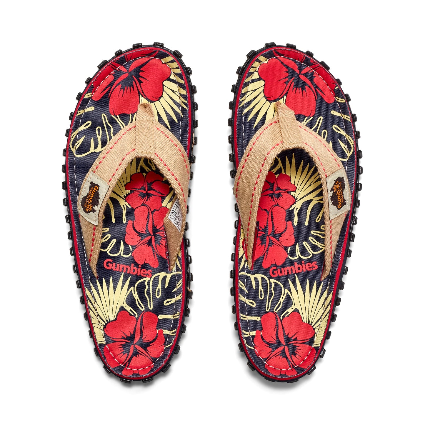 Islander Flip-Flops - Men's - Denim Hibiscus Islander Flip-Flops Gumbies