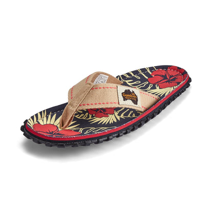 Islander Flip-Flops - Men's - Denim Hibiscus Islander Flip-Flops Gumbies