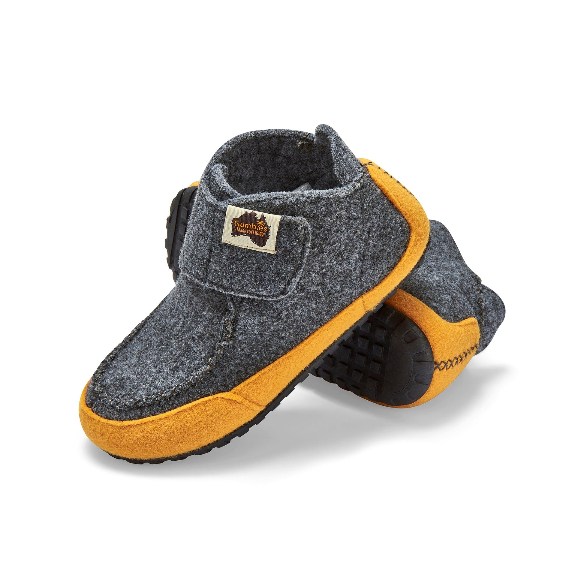 Quokka - Men's - Grey & Curry Quokka Slippers Gumbies
