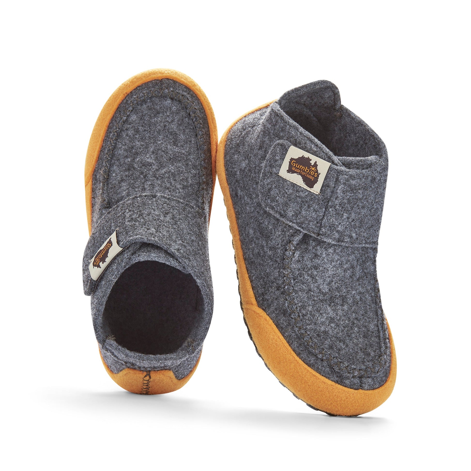 Quokka - Men's - Grey & Curry Quokka Slippers Gumbies
