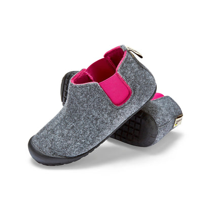 Brumby - Women's - Grey & Pink Brumby Slippers Gumbies