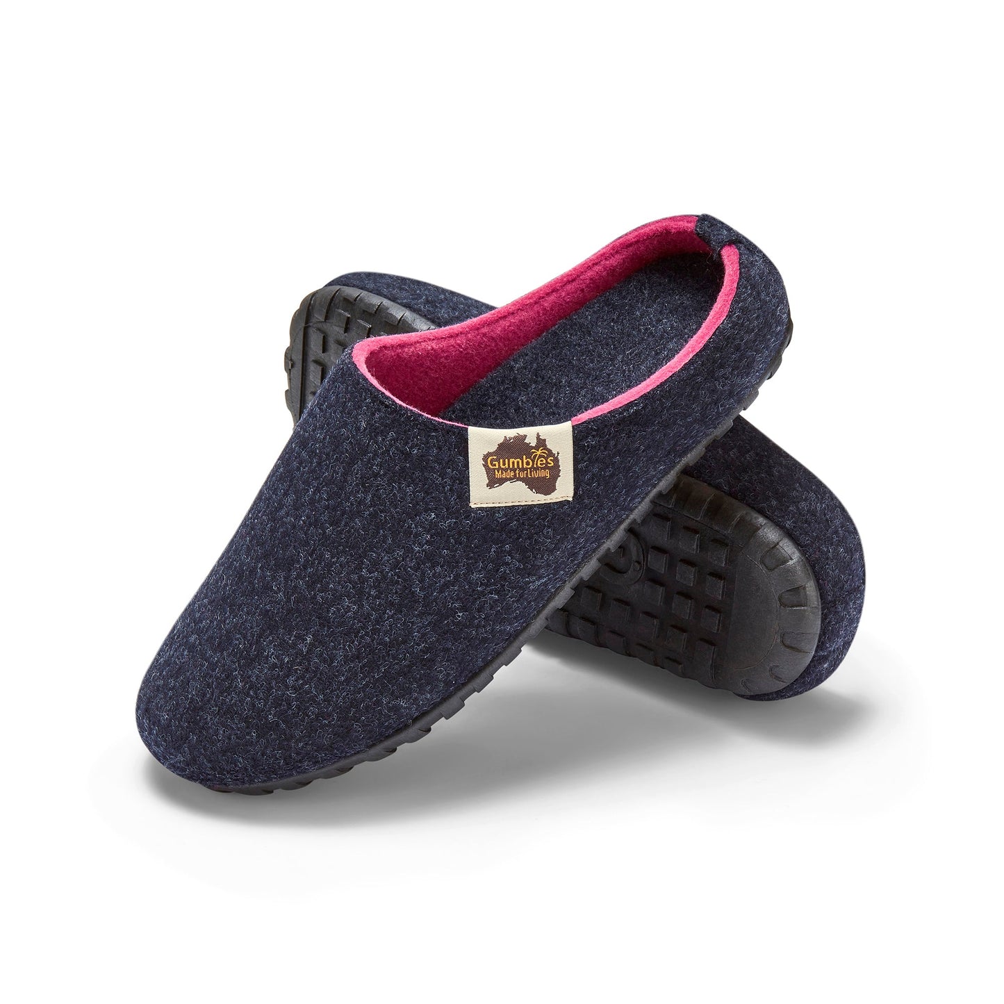 Outback - Women's - Navy & Pink Outback Slippers Gumbies