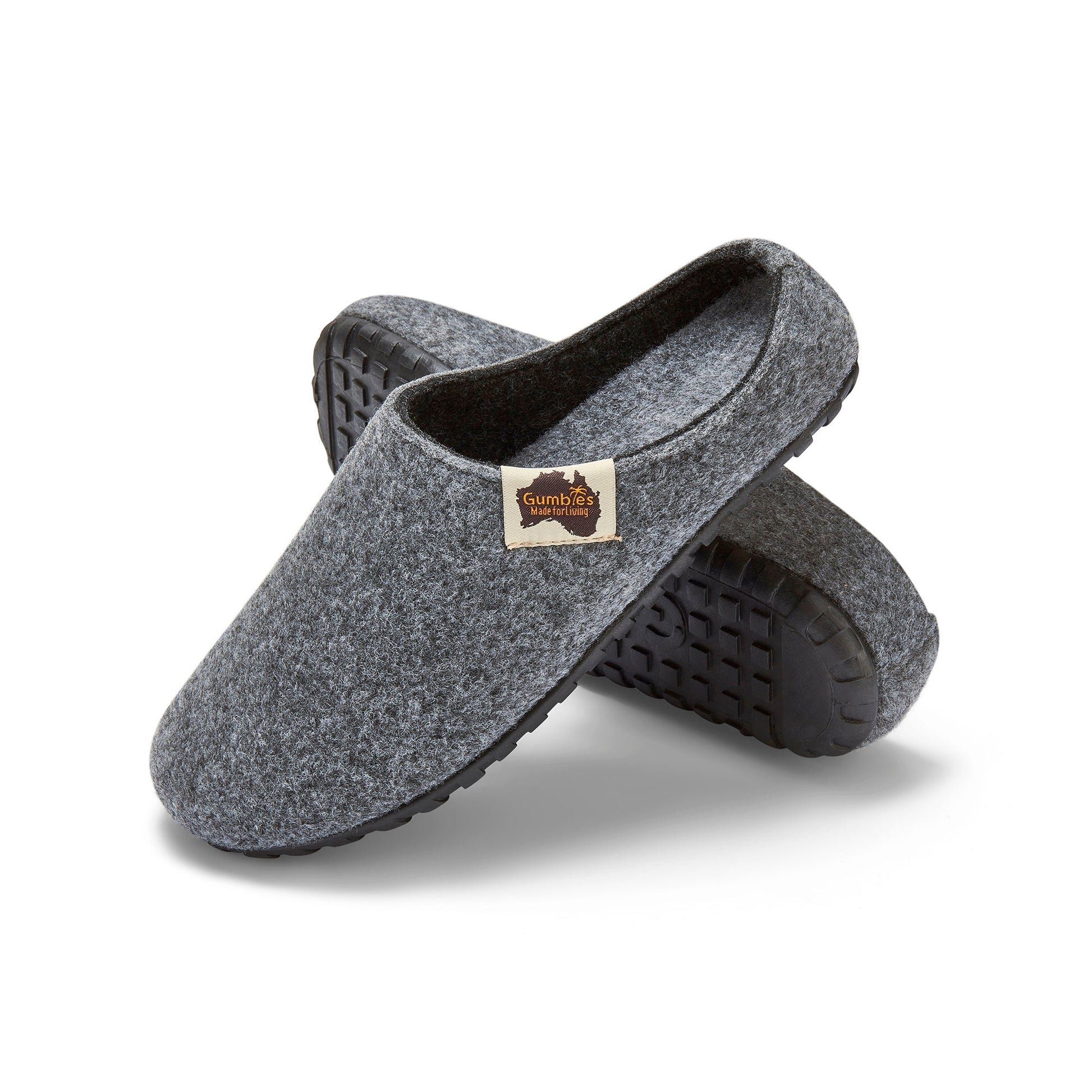 Outback - Men's - Grey & Charcoal Outback Slippers Gumbies