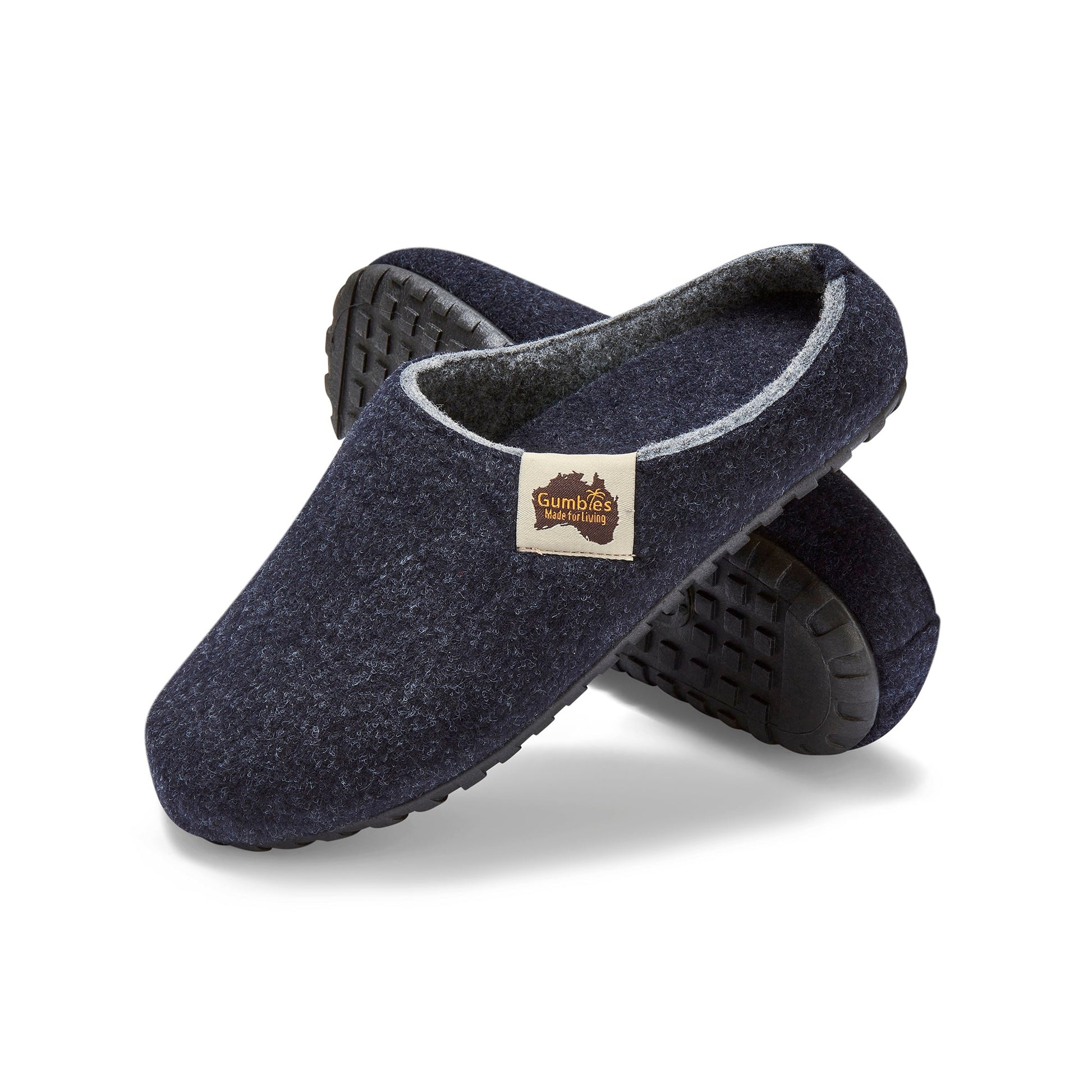 Outback - Men's - Navy & Grey Outback Slippers Gumbies
