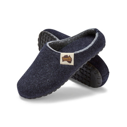 Outback - Men's - Navy & Grey Outback Slippers Gumbies